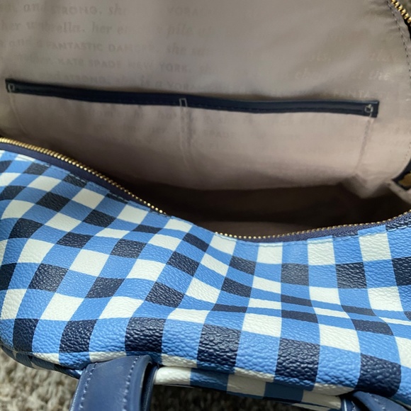 Kate Spade Blue Gingham Backpack main image 4